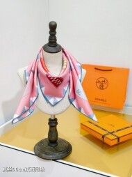 에르메스 Hermès 패션 패턴 디자인 캐주얼 스카프 90*90cm
