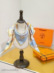 에르메스 Hermès 패션 패턴 디자인 캐주얼 스카프 90*90cm