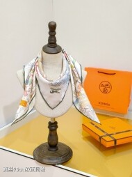 에르메스 Hermès 패션 패턴 디자인 캐주얼 스카프 90*90cm