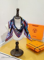 에르메스 Hermès 모던 빈티지 패턴 디자인 캐주얼 스카프 90*90cm