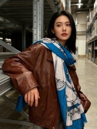 에르메스 Hermès 빈티지 패턴 디자인 캐주얼 스카프