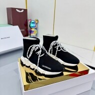 발렌시아가 BALENCIAGA 니트 통굽 하이탑 커플 양말 신발