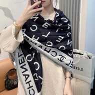 샤넬 CHANEL 클래식 로고 빈티지 캐주얼 스카프