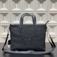 베르사체 남성 소가죽 서류백들 컴퓨터 백 크로스 토트백 클래식한 어디에나