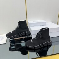 발렌시아가 BALENCIAGA 니트 통굽 하이탑 커플 양말 신발