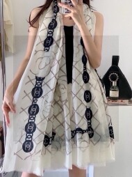 샤넬 CHANEL 패션 클래식 프린트 캐주얼 스카프