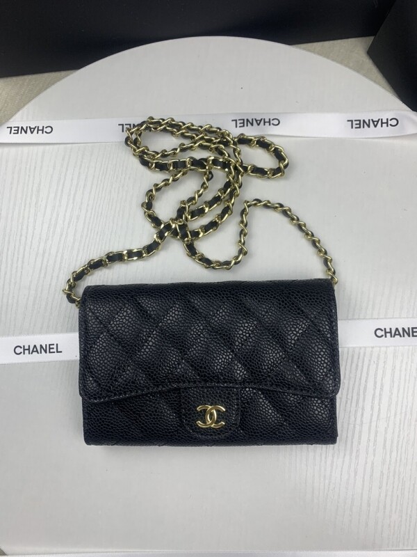 위핑,샤넬 캐비어 체인 월렛 크로스백
