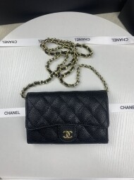 샤넬 캐비어 체인 월렛 크로스백