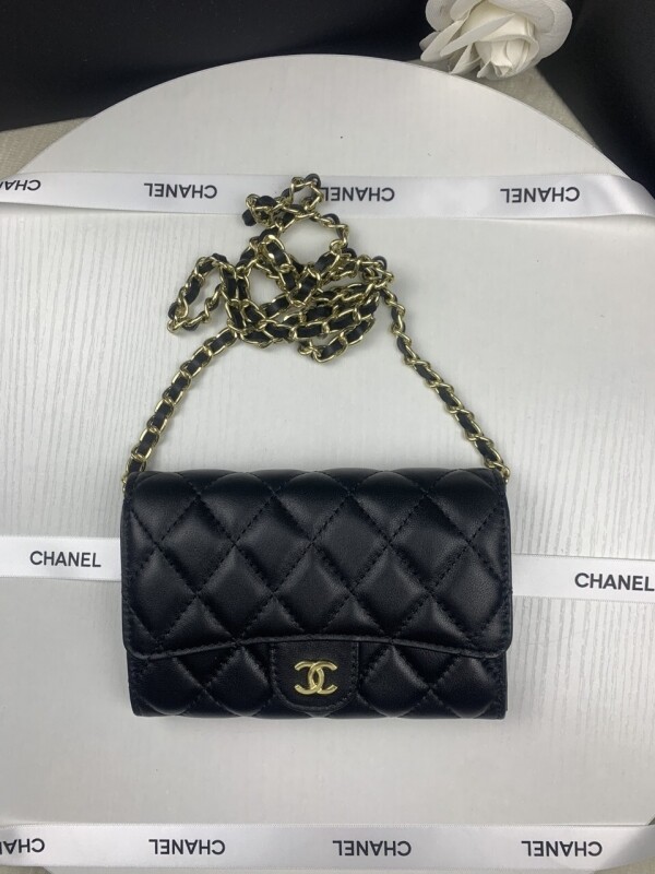 위핑,샤넬 램스킨 체인 월렛 크로스백