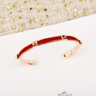 에르메스 Hermès H자 모양 스터드가 달린 클래식 빈티지 가죽 팔찌