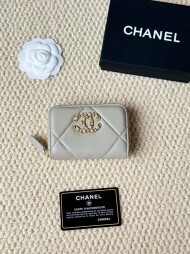 샤넬 CHANEL 로고 모던 디자인 지퍼 지갑