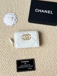 샤넬 CHANEL 로고 모던 디자인 지퍼 지갑