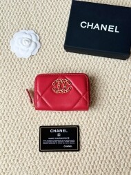 샤넬 CHANEL 로고 모던 디자인 지퍼 지갑