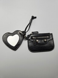 발렌시아가 BALENCIAGA 로고 모던 디자인 멀티 액세서리 콤비 키링 가방걸이