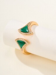 불가리 BVLGARI 클래식한 가오리 큐빅 반지