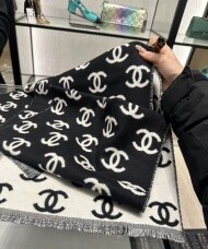 샤넬 cc로고 양면 스카프 머플러