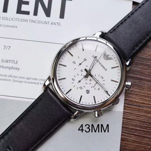 위핑,엠포리오아르마니 루이지 크로노그래프 남성 가죽시계 AR1807