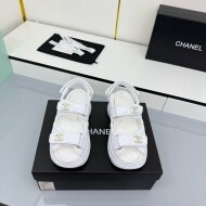 샤넬 CHANEL 클래식 빈티지 벨크로 통굽 비치샌들