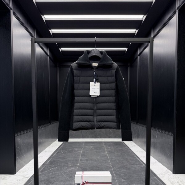 위핑,몽클레어 트리콧 울 니트 패딩 가디건