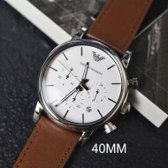 엠포리오 아르마니 크로노 화이트 흰판 AR1846 남자 손목 캐주얼 드레스 시계