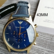 엠포리오아르마니 시계 남자 알마니시계 크로노그래프 블루 가죽시계 AR1862