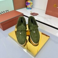 로로피아나 LORO PIANA 클래식 빈티지 디자인 캐주얼 털 슈즈