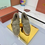 로로피아나 LORO PIANA 클래식 빈티지 디자인 캐주얼 털 슈즈