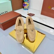 로로피아나 LORO PIANA 클래식 빈티지 디자인 캐주얼 털 슈즈