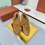 로로피아나 LORO PIANA 클래식 빈티지 디자인 캐주얼 털 슈즈