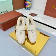 로로피아나 LORO PIANA 클래식 빈티지 디자인 캐주얼 털 슈즈