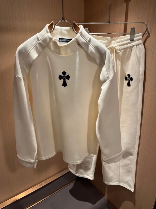 위핑,크롬하츠 Chrome Hearts 캐주얼라운드후드+캐주얼 바지커플세트