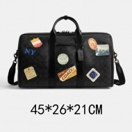 코치 고담 더플 가방 숄더백 크로스백 백 45 인 시그니처 캔버스 위드 패치 CBF35 A5F