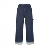 구찌 GUCCI 어두운 패턴의 전체 자카드 그라데이션 데님 진