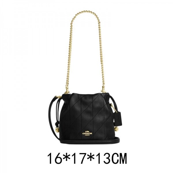 위핑,코치 CDB69 IMBLK 페이 미니 드로우스트링 백 퀼팅 백