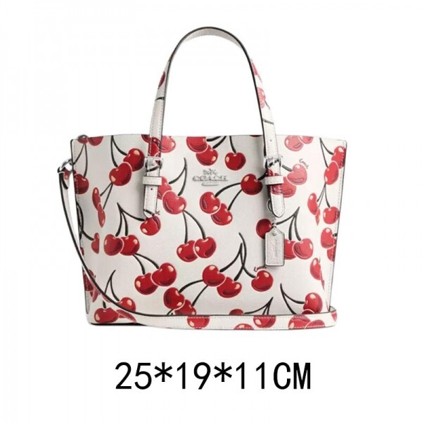 위핑,코치 몰리 토트백 25 체리 프린트 크로스바디 레더 CY695