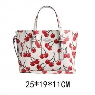 코치 몰리 토트백 25 체리 프린트 크로스바디 레더 CY695