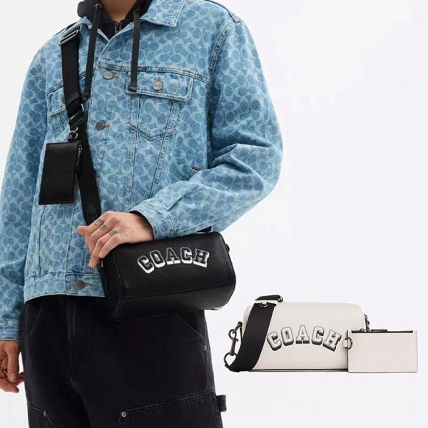 위핑,코치 액슬 크로스바디 백 위드 바시티 모티프 CAJ41 QBMQV