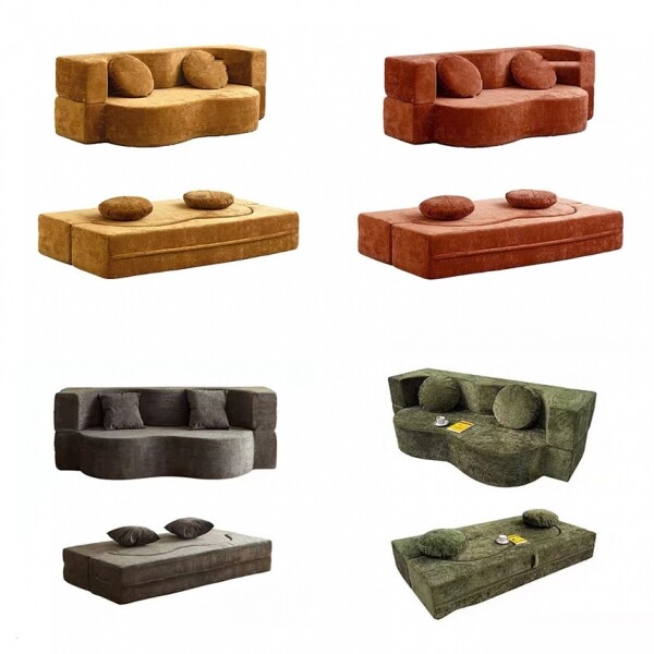 위핑,Compressed sofa 압축소파 압축침대 편한 2인용쇼파 독서의자 코듀로이 폭신한 거실