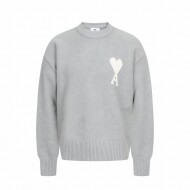 아미 AMI 하트 무늬 자카드 크루넥 스웨터