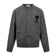 아미 AMI 하트 모양 자카드 니트 가디건