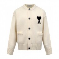 아미 AMI 하트 모양 자카드 니트 가디건