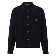 베르사체 Versace 클래식 레트로 스타일의 버튼다운 골지 니트 가디건