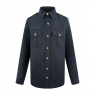 셀린느 CELINE 로고 자수가 놓인 레트로 캐주얼 작업 셔츠 재킷