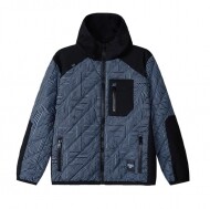 펜디 FENDI 다크 블루 풀 프린트 FF 패치 포켓 패딩