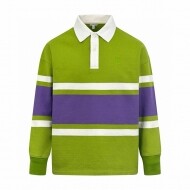 로에베 LOEWE 로고 자수 스트라이프 패치워크 폴로 셔츠