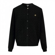 로에베 LOEWE 로고 자수 꽈배기 니트 카디건