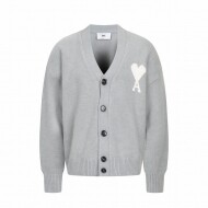 아미 AMI 하트 무늬 자카드 패션 캐주얼 니트 가디건