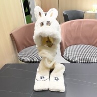 디올 뉴똥 클래식 웜 후드 목도리 장갑 3종 세트