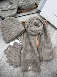 몽클레르 클래식 웜 후드 목도리 장갑 3종 세트