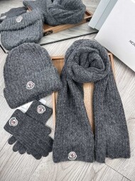 몽클레르 클래식 웜 후드 목도리 장갑 3종 세트